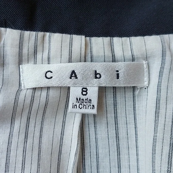 CAbi 3/4 Sleeve Dark Blue Suit Jacket - Picture 4 of 9